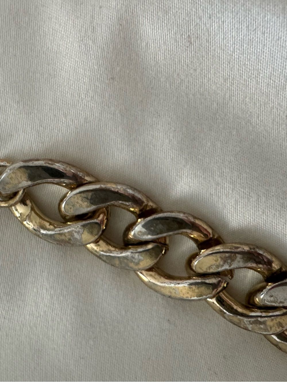 Gold-Tone Chunky Cuban Bauble Bar Chain Necklace Choker Stainless Steel - Picture 6 of 6